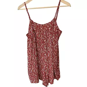 Natural Life Shorts Romper Size Small Ditsy Floral Print Strappy Coastal Beach - Picture 1 of 8