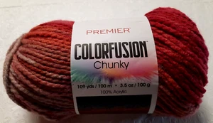 Premier Colorfusion Chunky Yarn 3.5 oz 109 yd skein Color #1174-15 Vintage Ombre - Picture 1 of 7