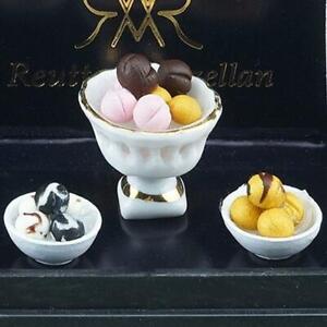DOLLHOUSE Filled Candy Bowls 1.881/5 Reutter Porcelain Miniature