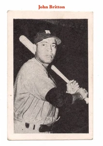 JBR 1952 sin circular Tarjeta de bromuro de béisbol en blanco y negro ~ JOHN BRITTON ~ jugador de ligas negras ~ muy rara - Imagen 1 de 3