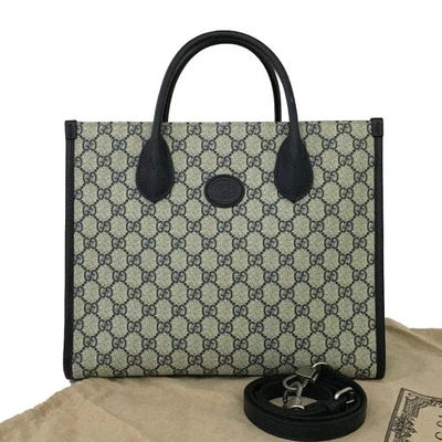 Bolso de Mano GUCCI GG Supreme Pequeño 2WAY Azul Marino/7BK0529 Foto 1 de 4
