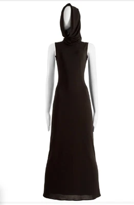 Vestido largo negro sin mangas con capucha talla 8/46 IT Dolce & Gabbana para mujer Foto 1 de 4