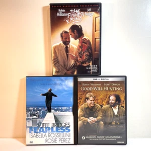 FEARLESS / THE FISHER KING / GOOD WILL HUNTING (DVD) Jeff Bridges Robin Williams - Imagen 1 de 11
