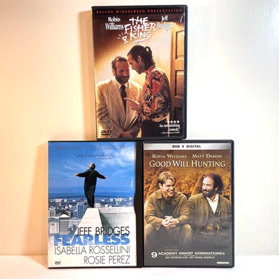 FEARLESS / THE FISHER KING / GOOD WILL HUNTING (DVD) Jeff Bridges Robin Williams - Image 1 of 4