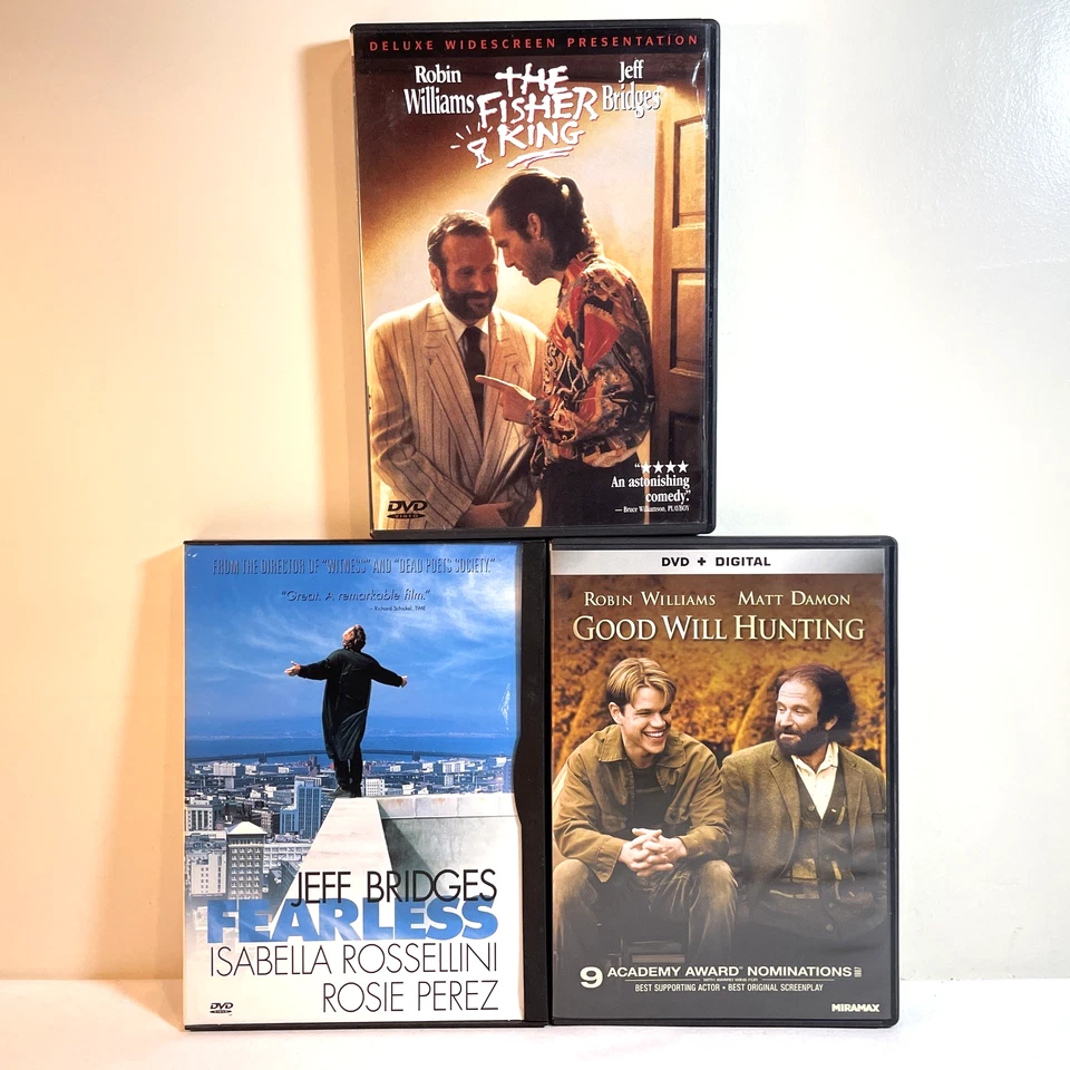 FEARLESS / THE FISHER KING / GOOD WILL HUNTING (DVD) Jeff Bridges Robin Williams - Image 1 of 4