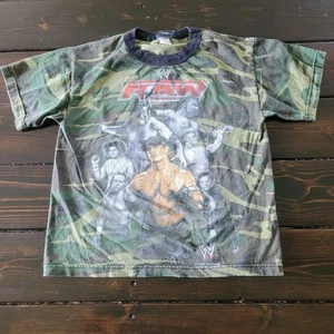 Camo RAW John Cena Youth L Wrestling Shirt Vintage 2000s Y2K Tee WWE Hybrid - Bild 1 von 7