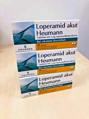 HEUMANN PHARMA GMBH & CO. GENERICA KG 3x LOPERAMID akut Heumann 10 Tabletten bei akutem Durchfall PZN 4633535