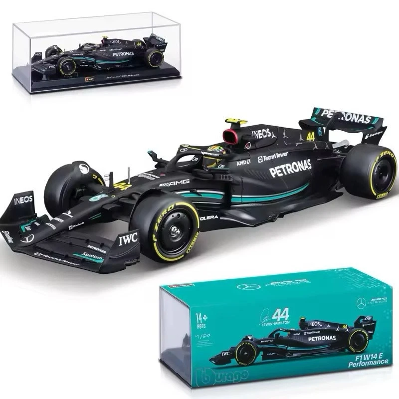 Macchina Mercedes Amg F1 Lewis Hamilton W18 Burago Scala 1:24 Formula 1 Vetrina - Immagine 1 di 4