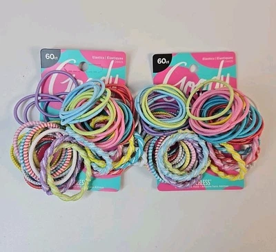 Corbatas elásticas sin tacto Goody Girls 60 unidades colores originales pasteles - Paquete de 2 Foto 1 de 3