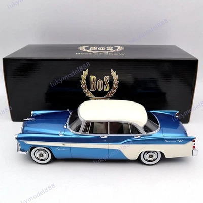 BOS Models 1:18 Desoto Firedome 4Door Seville 1956 Blue BOS237 Limited Used - Image 1 of 4