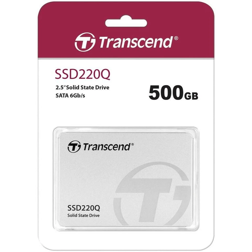 Transcend SSD220Q 500 GB 2.5 Inch SATA III 6 Gb/s Internal Solid State Drive (SS - Image 1 of 4