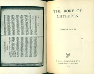 The Boke of Chyldren by Thomas PHAIRE, Reprint Edition 1955 - Bild 1 von 1