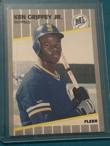 Ken Griffey Jr. 1989 Fleer Rookie Card RC #548 Seattle Mariners HOF - Picture 1 of 2