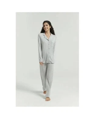 Linea Button Up Grey Pyjama Set Size 24-26 BNWT - Image 1 of 2