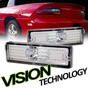 Chrome Signal Parking Bumper Light Lamp K2 For 93-02 Chevy Camaro/98+ Firebird - Picture 1 of 2