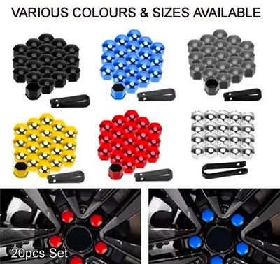 For VW PASSAT JETTA ARTEON WHEEL NUT BOLT COVERS 17/19/21mm ANTI-RUST CAPS 20Pcs - Image 1 of 4