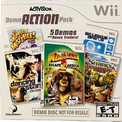 Activision Demo Action Pack (Nintendo Wii , 2007) 5 Video Game Demos with Sleeve - Image 1 of 2