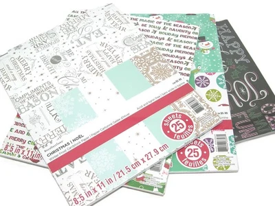 NIP Recollections CHRISTMAS NOEL 8.5" x 11" Holiday Cardstock Scrapbook Paper - Image 1 of 4