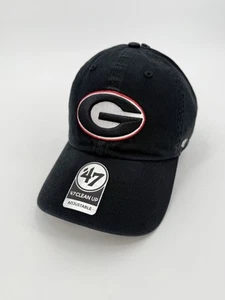 NEU 47 Marke Georgia Bulldogs Vater Hut Herren verstellbarer Riemen Reinigung schwarz - Bild 1 von 4
