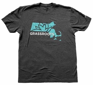 T-Shirt Grassroots Cannabis Apotheke mit Logo schwarz Unisex selten KLEIN/MED - Bild 1 von 12