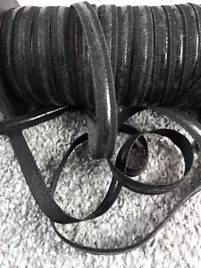 2 METER RUTSCHFEST 12 MM SILIKONRÜCKEN ELASTISCH SCHWARZ TRÄGERLOS KLEID BH HERSTELLUNG - Bild 1 von 1
