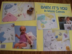 Baby, It's You Nursery Baby Babero Punto de Cruz PATRÓN Folleto/Folleto - Imagen 1 de 3