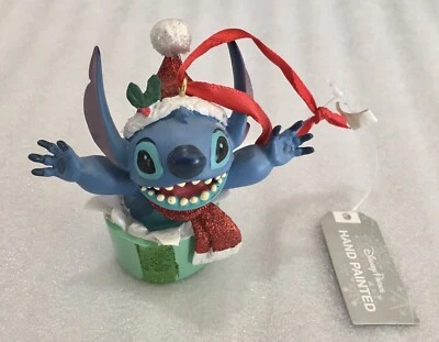 Disney Parks Lilo & Stitch Christmas Ornament w/ Tags RETIRED Glitter Accents - Image 1 of 3