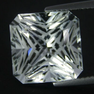 Gema suelta corte mágico radiante topacio blanco increíble natural más rara de 13,80 quilates REF VDO  Foto 1 de 3