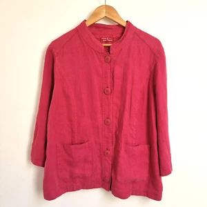 Seasalt Cornwall Bullfinch Linen Jacket Size 18 Pink Chore - Picture 1 of 10