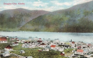 Douglas City Alaska Town View Old Vintage Printed Postcard LP69 - Picture 1 of 2
