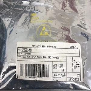 LITTELFUSE SCR NON-SENS TRANSISTOR 200V 20A ISO TO-220 S2020L-ND - NOS - Picture 1 of 2