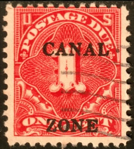 Canal Zone # J18 - 1925 - 1 Cent Carmine Rose Overprinted Postage Due Issue Ave - Picture 1 of 1