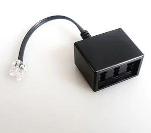 Adapter modułowy telefonu TAE NFN RJ-11 6P4C czarny gniazdo puszka wtyczka western - Zdjęcie 1 z 2