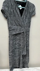 Maeve Dress Size Small Short Sleeved V-Neck Rouche Tie Knit - Picture 1 of 12