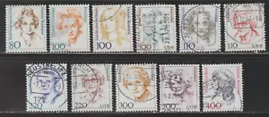 Germany 1992-2000 SC# 1723 - 1734 - Famous Women Type of 1986 - Used Lot # 171 - Picture 1 of 2