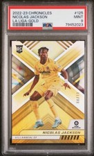 2022-23 PANINI CHRONICLES SOCCER NICOLAS JACKSON XR RC GOLD /10 PSA 9 POP 1!