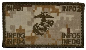Custom Text USMC Plattenträger Weste Patch Haken Befestigungselement Rückseite - offen EGA - Bild 1 von 22