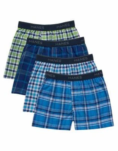 Hanes Boys Ultimate Woven Boxer Brief With ComfortSoft Waistband 4-Pack - Picture 1 of 4