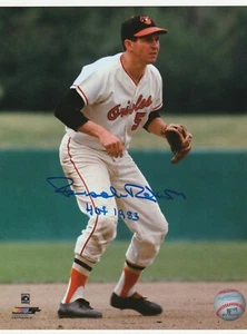 BROOKS ROBINSON BALTIMORE ORIOLES HOF 1983 ACTION SIGNED 8x10 - Picture 1 of 1