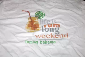 Tommy Bahama BT225104 Rum Weekend Long Tee White NWT Sz XLT - Picture 1 of 4