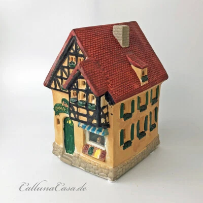 #11318 Lichthaus Windlicht Tante Emma Laden Landhaus Porzellan Geschenk Haus - Bild 1 von 4