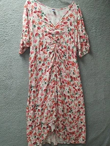 Old Navy Maxi Dress Womens 2XL Multicolor Floral Asymmetrical Hem NWT - Picture 1 of 11