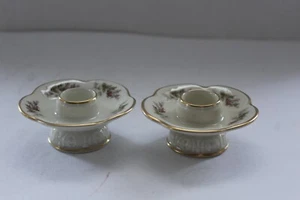 Rosenthal Kerzenständer Kerzenhalter Elfenbein Moosrose Moliere 2 Stück - Bild 1 von 4