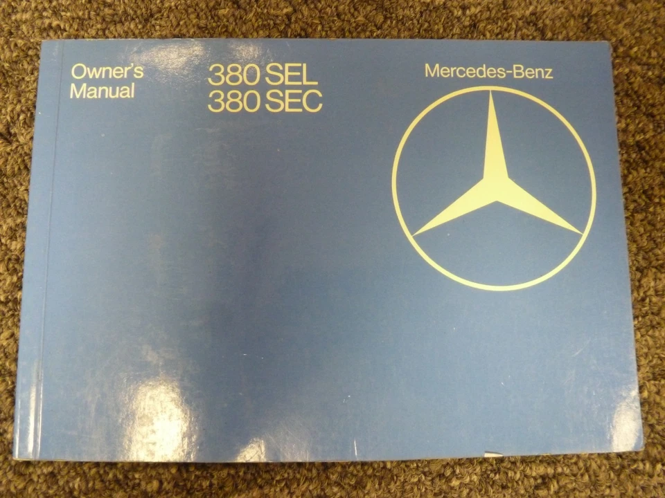 Mercedes Benz 380SEL 1983 sedán 380SEC cupé manual del operador guía del usuario xz Foto 1 de 1