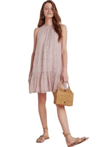 Anthropologie Natalie Kleid Gr. XS Rosa Cottagecore Ärmellos Volant - Bild 1 von 19