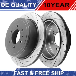 Rotores de freno traseros perforados de 348 mm para Lincoln Mark LT 2006 2007 08 izquierda y derecha - Imagen 1 de 5