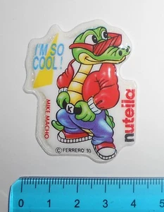 VINTAGE AUFKLEBER STICKER FERRERO KINDER ÜBERRASCHUNGEN KÜHLSCHRANK SERIE SCHWAMM MIKE - Bild 1 von 1