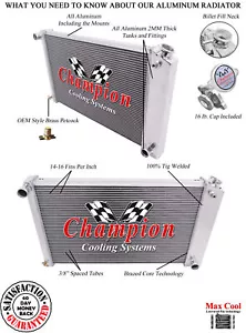 3 Row KR Radiator 26" Core for 1970 - 1981 Chevrolet Camaro (Manual Trans) - Picture 1 of 7