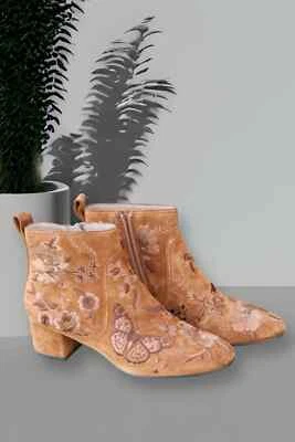 JOHNNY WAS Sz 6 Taline Heeled Bootie Boot In JW Box ~ Boho Chic ~ Embroidered - Image 1 of 3