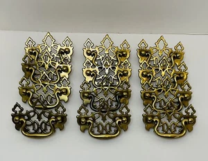 Lote de 12 tiradores de manija de cajón de latón estilo Chippendale de colección KBC1 #8310 - Imagen 1 de 8